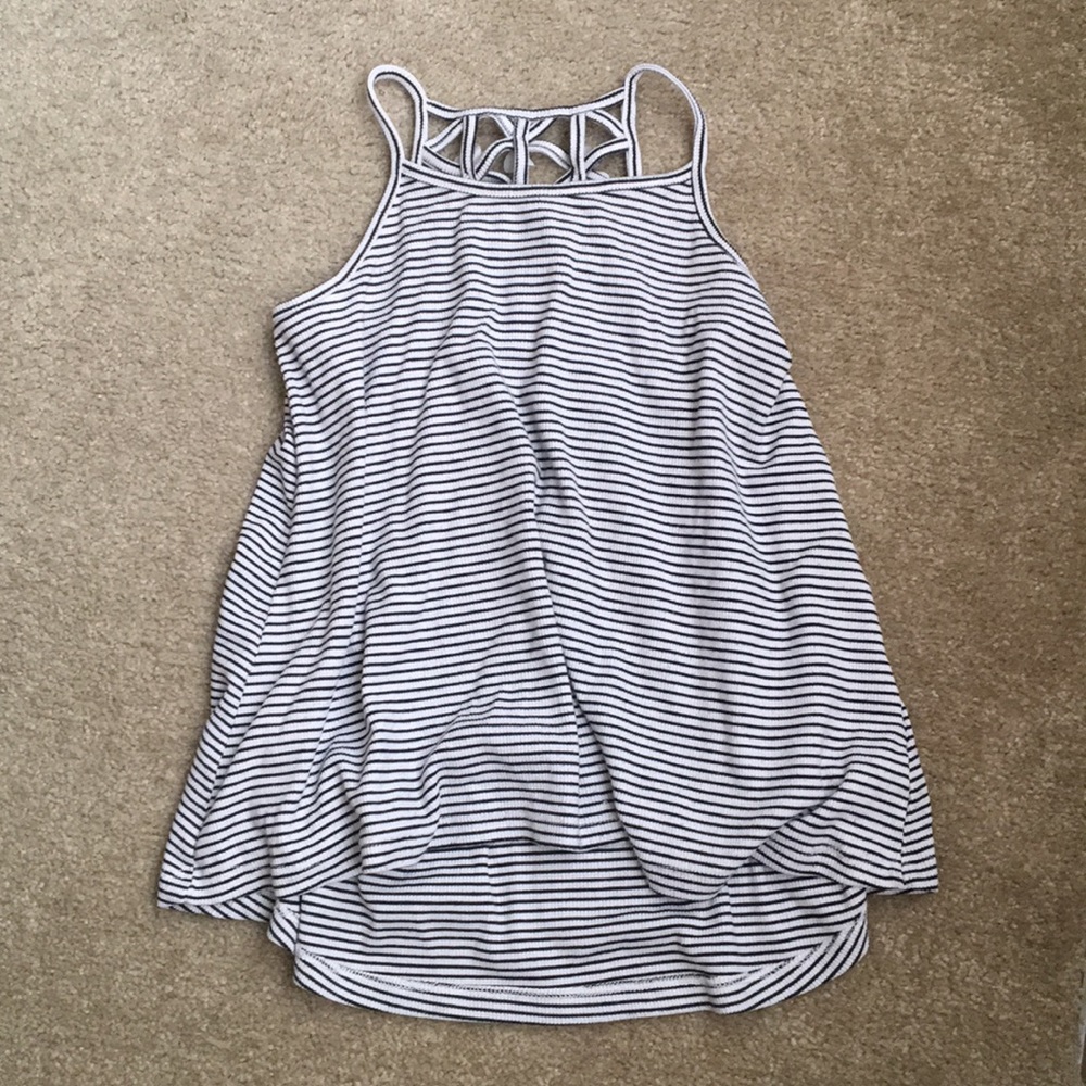black and white tank top